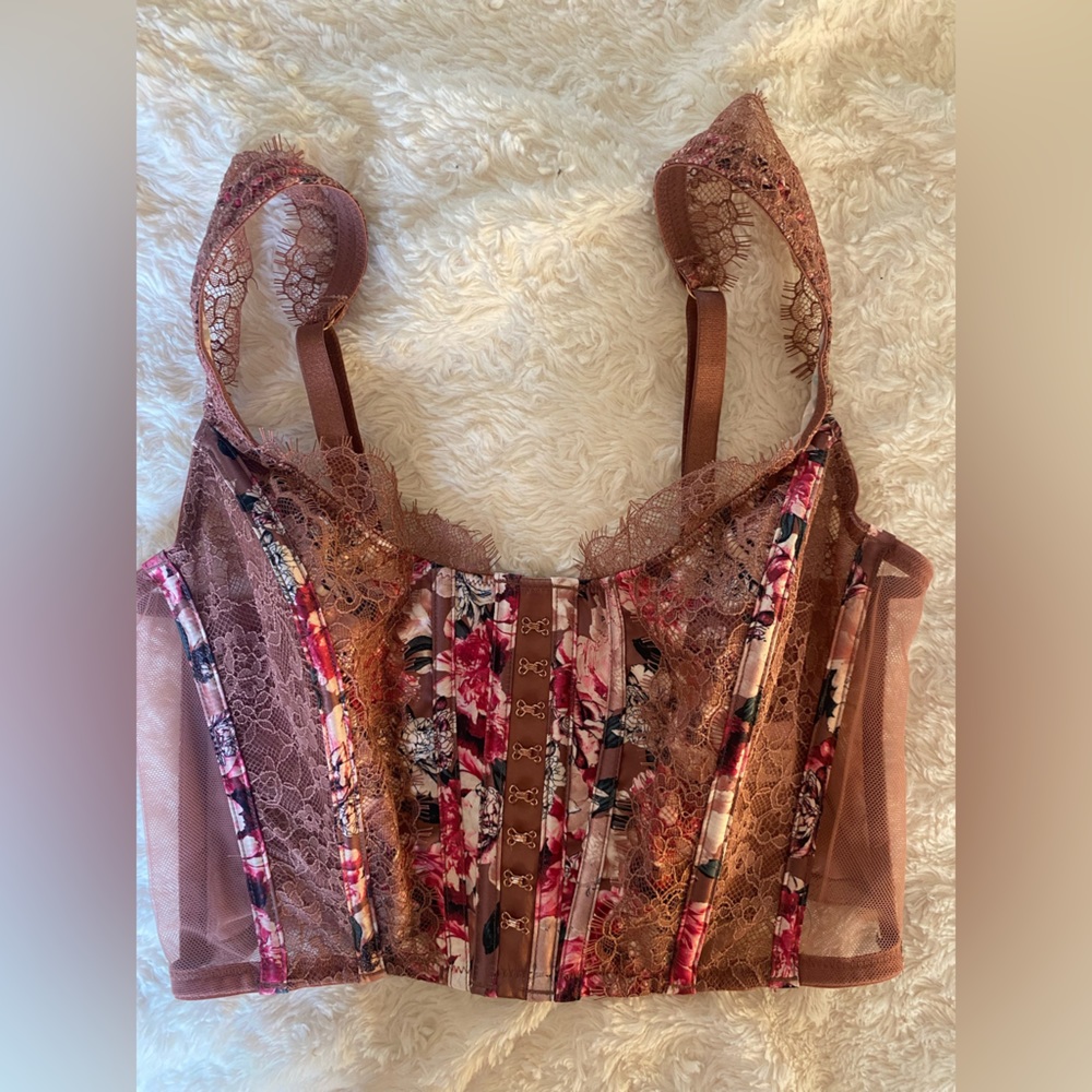 Victoria Secrets floral corset top